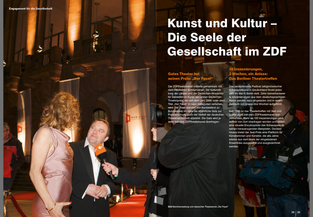 2009, 2010, CSR, Corporate Social Responsibility, Editorial, Mainz, Staatstheater Mainz, ZDF, Zweites Deutsches Fernsehen